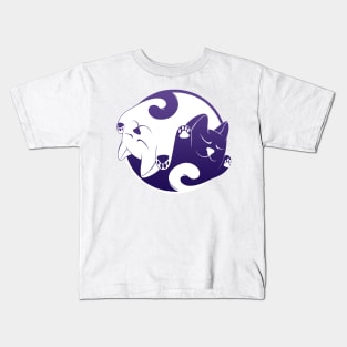 Yin and yang (Cat) Kids T-Shirt